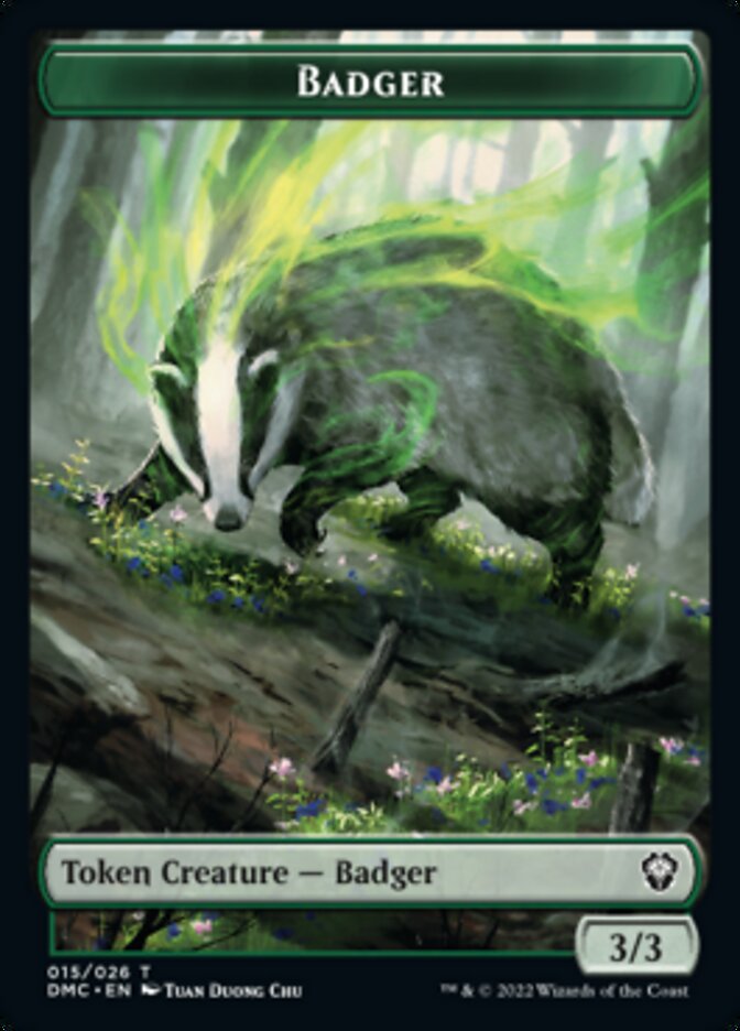 Soldier // Badger Double-Sided Token [Dominaria United Tokens] | Galaxy Games LLC