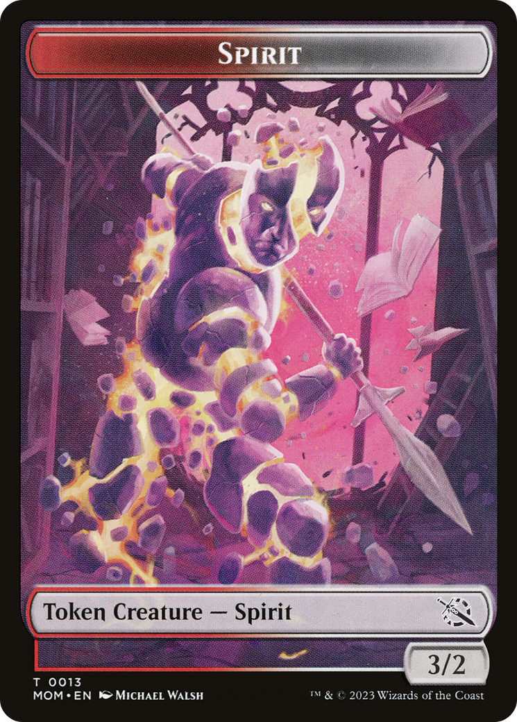 Monk // Spirit (13) Double-Sided Token [March of the Machine Tokens] | Galaxy Games LLC