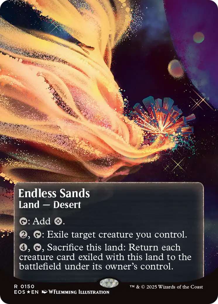 Endless Sands (0150) (Borderless) (Galaxy Foil) [Edge of Eternities: Stellar Sights] | Galaxy Games LLC