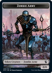 Zombie (005) // Zombie Army Double-Sided Token [Innistrad: Midnight Hunt Commander Tokens] | Galaxy Games LLC