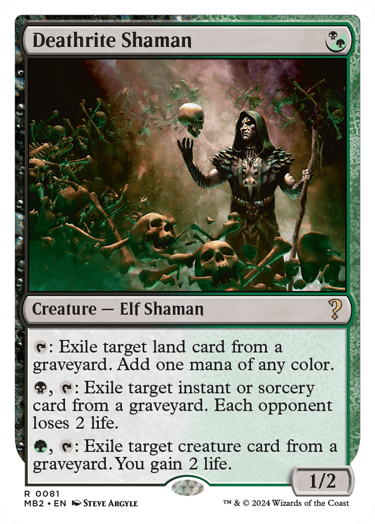 Deathrite Shaman (White Border) [Mystery Booster 2] | Galaxy Games LLC