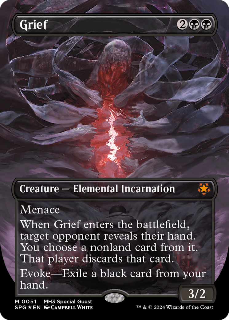 Grief (Borderless) (Textured Foil) [Modern Horizons 3 Special Guests] | Galaxy Games LLC