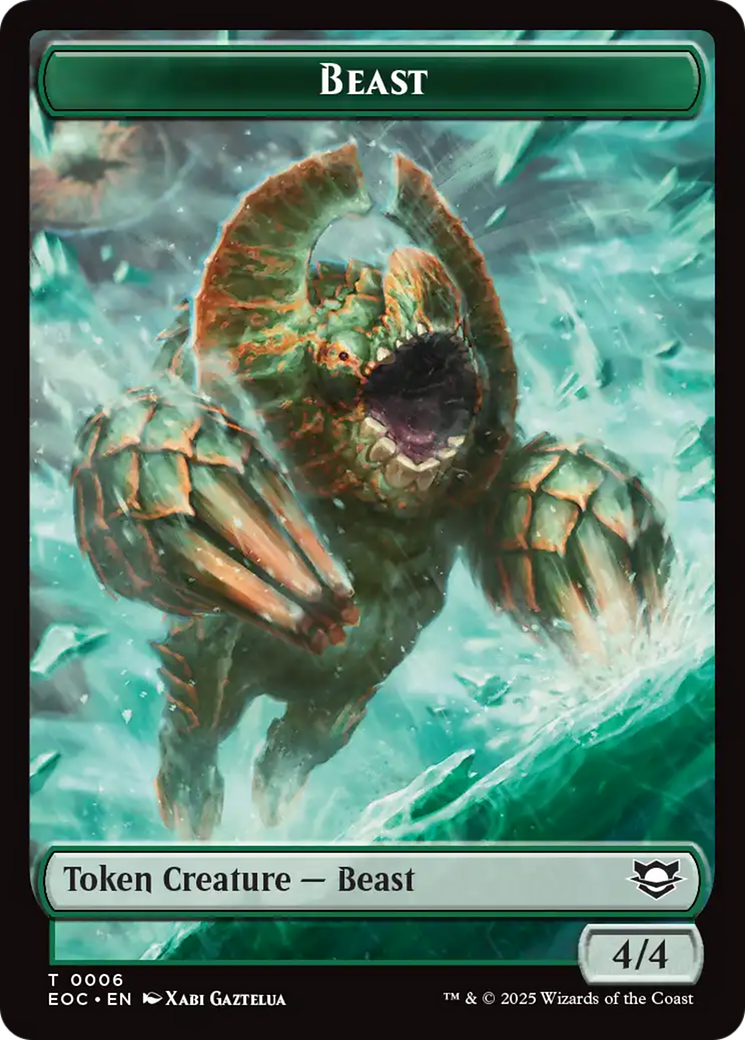 Beast (0006) // Pest Double-Sided Token [Edge of Eternities Commander Tokens] | Galaxy Games LLC