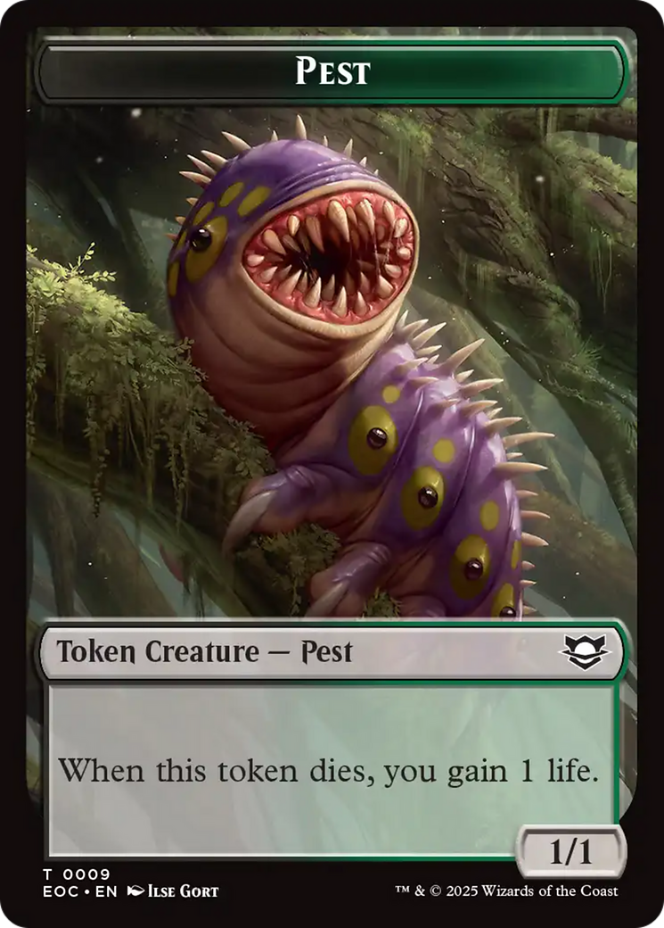Beast (0006) // Pest Double-Sided Token [Edge of Eternities Commander Tokens] | Galaxy Games LLC