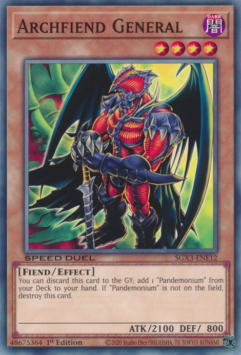 Archfiend General [SGX3-ENE12] Common | Galaxy Games LLC