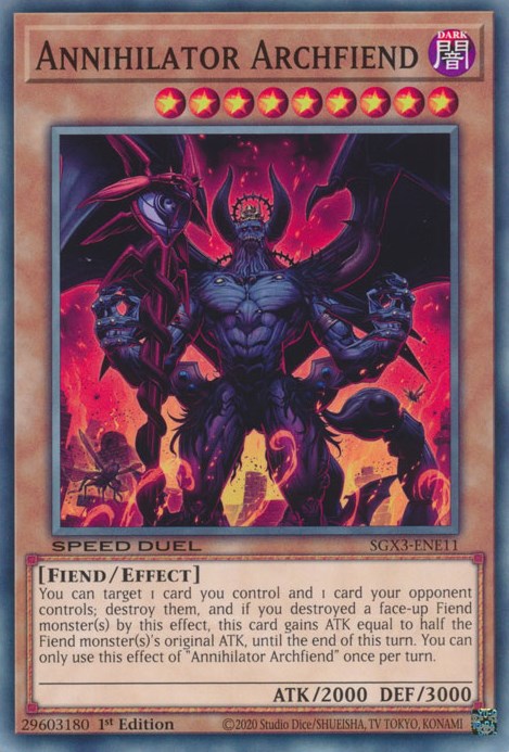 Annihilator Archfiend [SGX3-ENE11] Common | Galaxy Games LLC