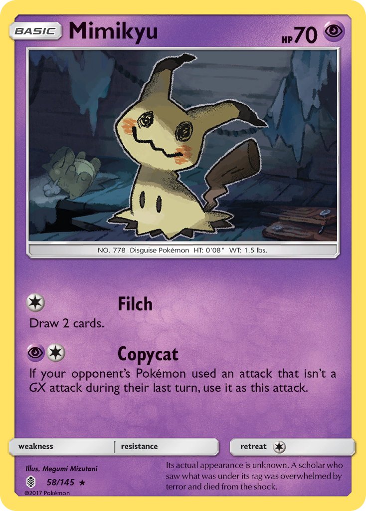 Mimikyu (58/145) (Theme Deck Exclusive) [Sun & Moon: Guardians Rising] | Galaxy Games LLC