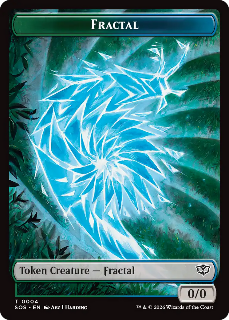 Fractal (0004) // Elemental (0002) Double-Sided Token [Secrets of Strixhaven Tokens] | Galaxy Games LLC