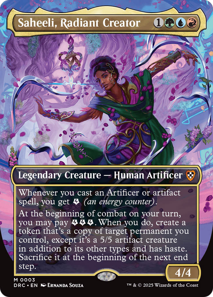 Saheeli, Radiant Creator (Borderless) [Aetherdrift Commander] | Galaxy Games LLC