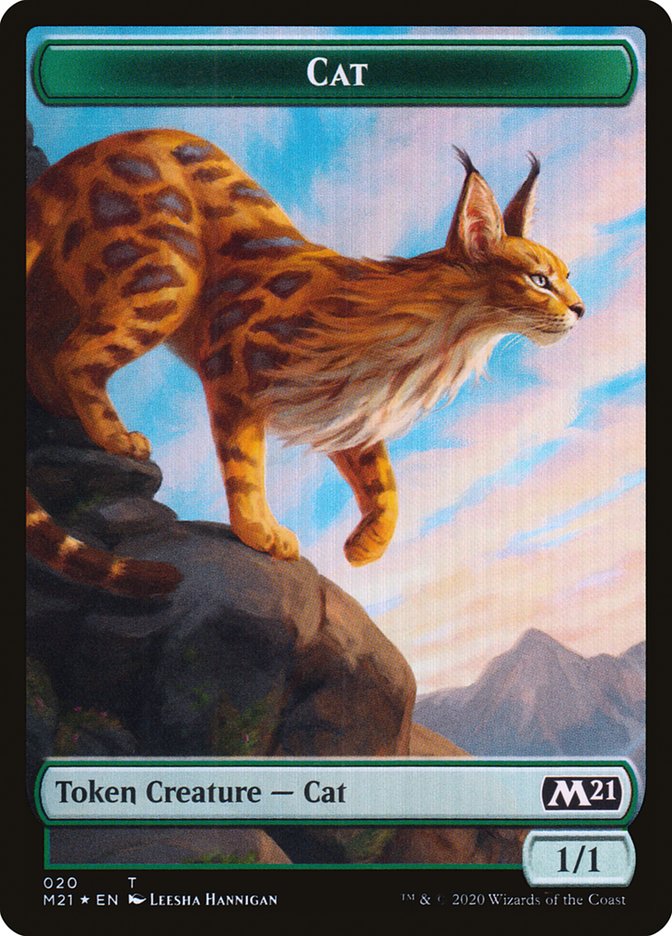 Beast // Cat (020) Double-Sided Token [Core Set 2021 Tokens] | Galaxy Games LLC