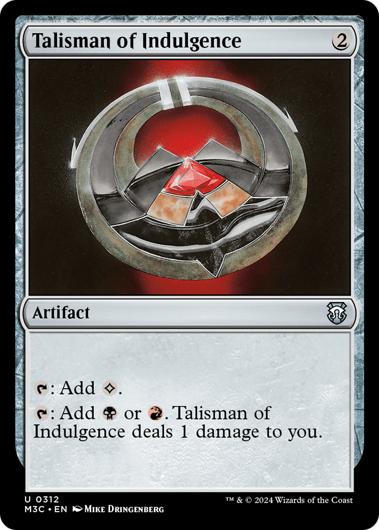 Talisman of Indulgence [Modern Horizons 3 Commander] | Galaxy Games LLC