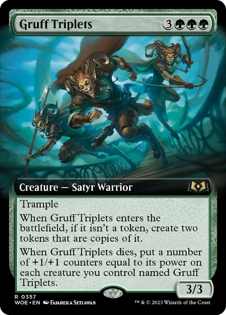 Gruff Triplets (Extended Art) [Wilds of Eldraine] | Galaxy Games LLC