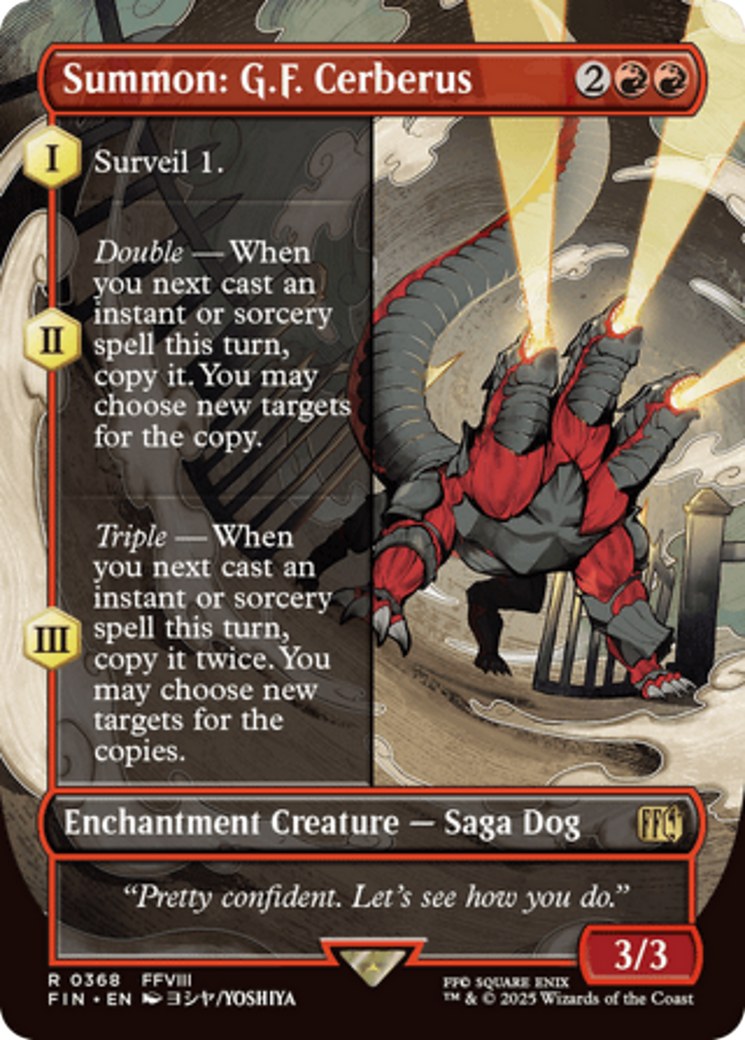 Summon: G.F. Cerberus (Borderless) [FINAL FANTASY] | Galaxy Games LLC