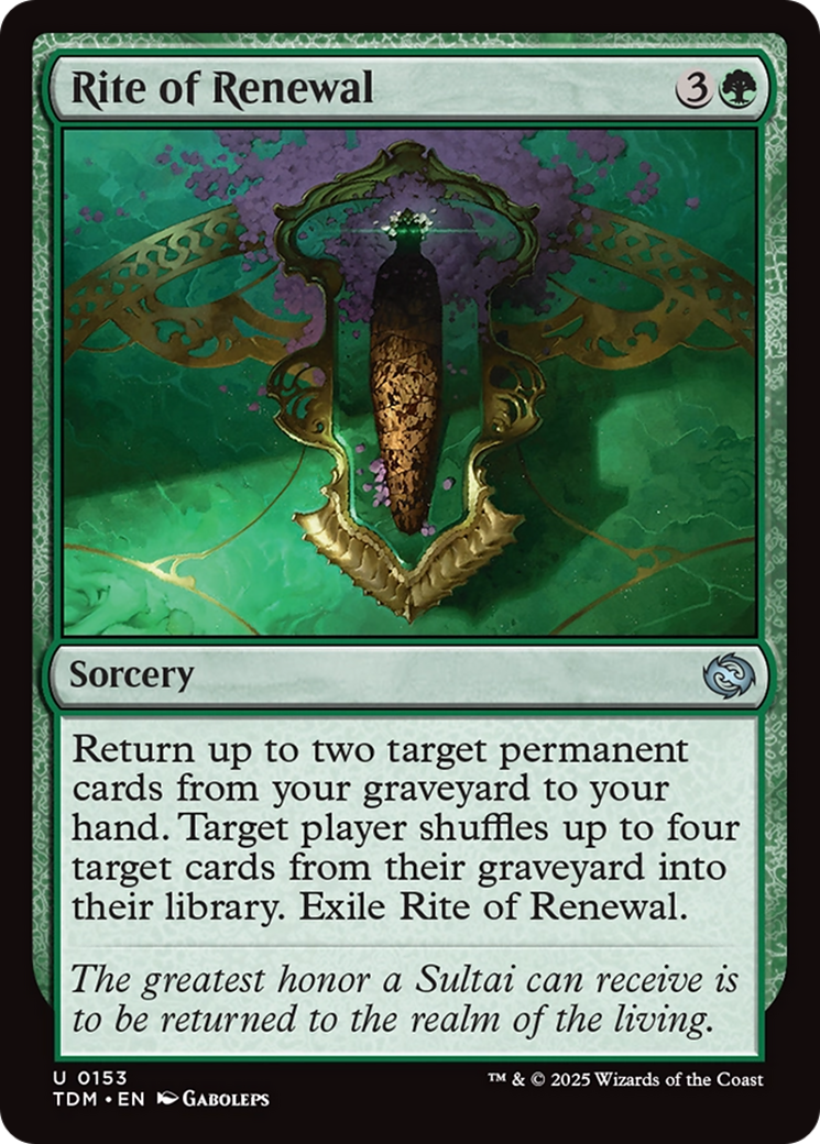 Rite of Renewal [Tarkir: Dragonstorm] | Galaxy Games LLC