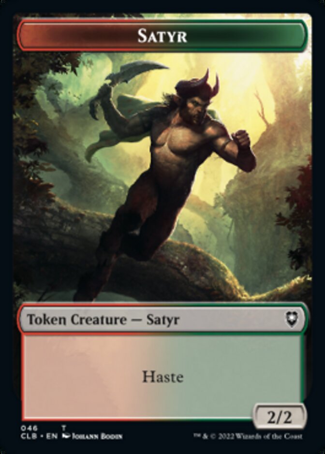 Satyr // Beast Double-Sided Token [Commander Legends: Battle for Baldur's Gate Tokens] | Galaxy Games LLC