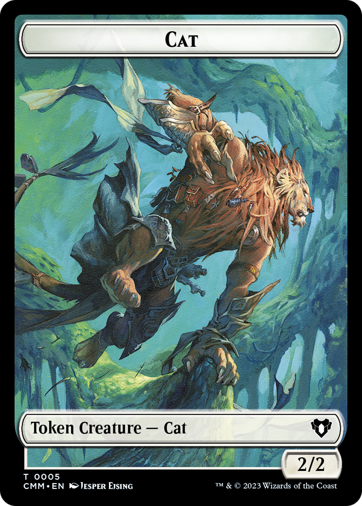 Treasure // Cat (0005) Double-Sided Token [Commander Masters Tokens] | Galaxy Games LLC