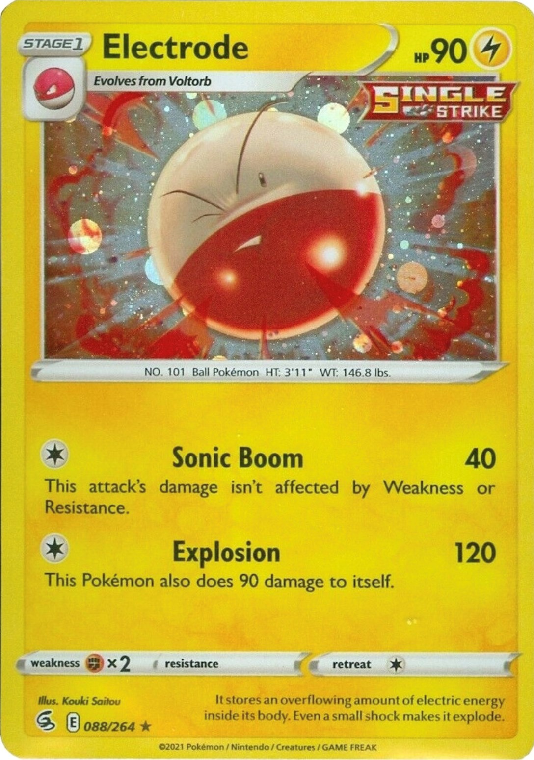 Electrode (088/264) (Cosmos Holo) [Sword & Shield: Fusion Strike] | Galaxy Games LLC