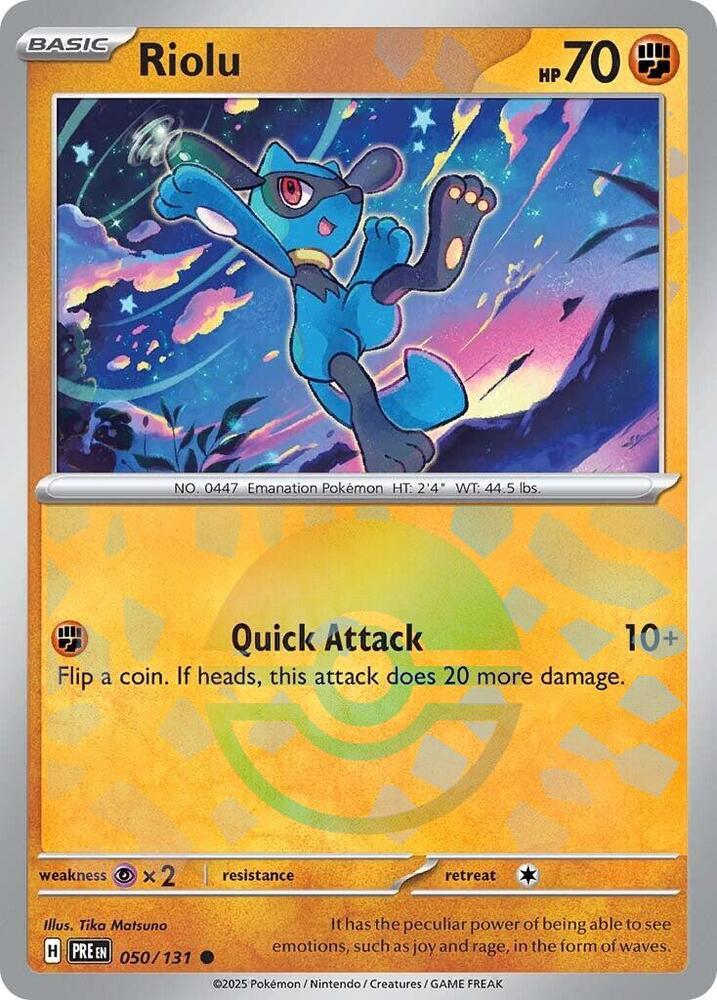 Riolu (050/131) (Poke Ball Pattern) [Scarlet & Violet: Prismatic Evolutions] | Galaxy Games LLC