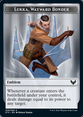 Fractal // Lukka, Wayward Bonder Emblem Double-Sided Token [Strixhaven: School of Mages Tokens] | Galaxy Games LLC