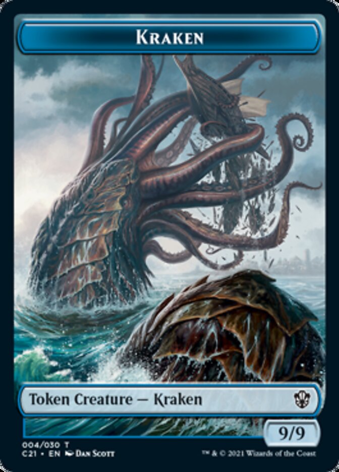 Wurm // Kraken Double-Sided Token [Commander 2021 Tokens] | Galaxy Games LLC