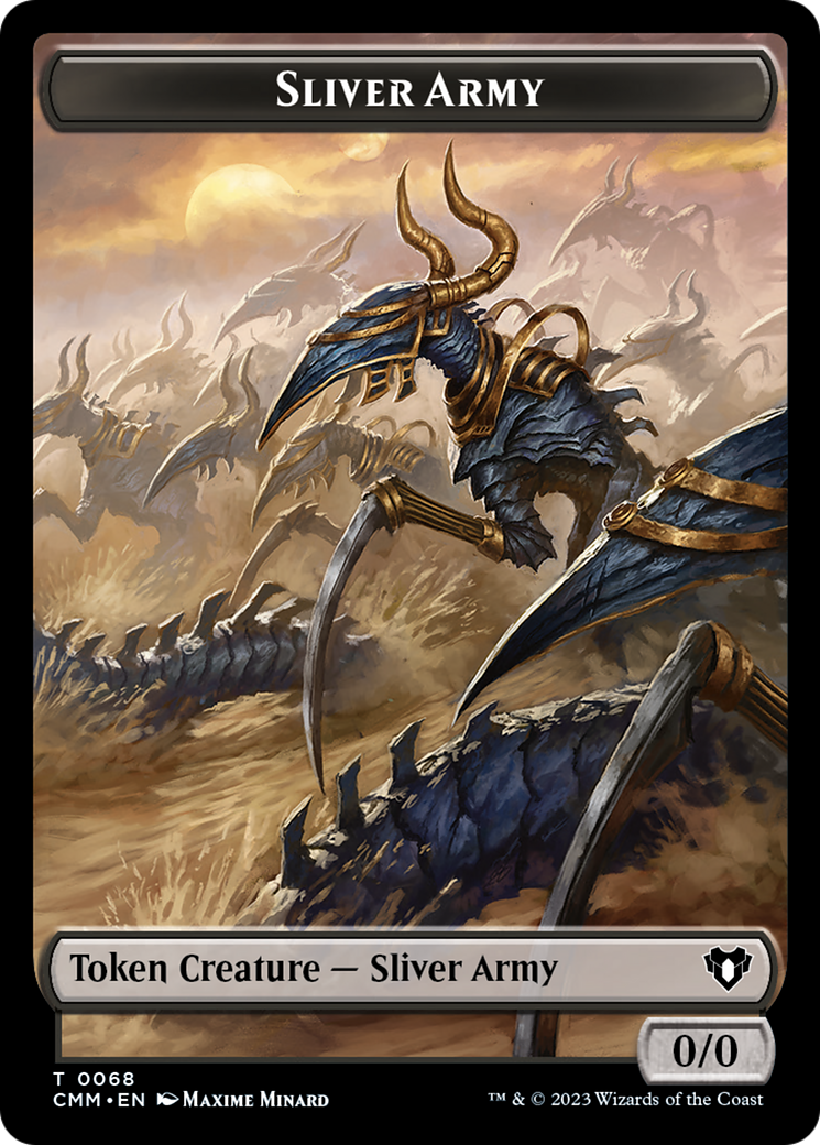 Sliver Army // Sliver Double-Sided Token [Commander Masters Tokens] | Galaxy Games LLC