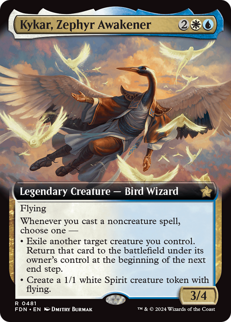 Kykar, Zephyr Awakener (Extended Art) [Foundations] | Galaxy Games LLC