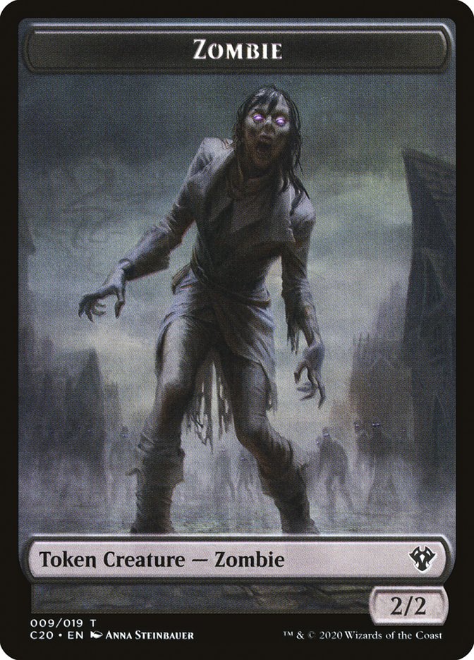 Human Soldier (003) // Zombie Double-Sided Token [Commander 2020 Tokens] | Galaxy Games LLC