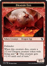 Dragon Egg // Dragon Double-Sided Token [Commander 2018 Tokens] | Galaxy Games LLC