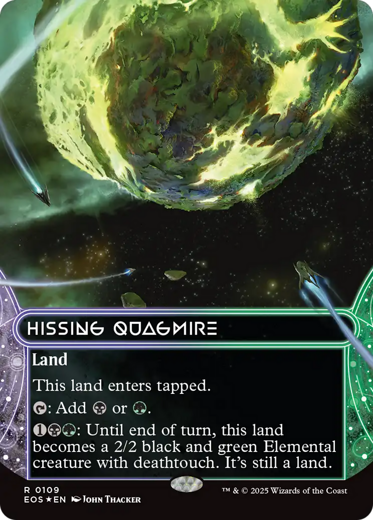 Hissing Quagmire (0109) (Borderless) (Galaxy Foil) [Edge of Eternities: Stellar Sights] | Galaxy Games LLC