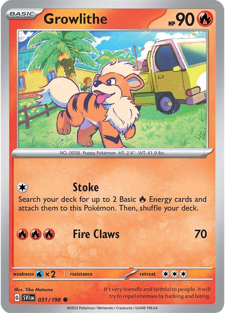 Growlithe (031/198) [Scarlet & Violet: Base Set] | Galaxy Games LLC