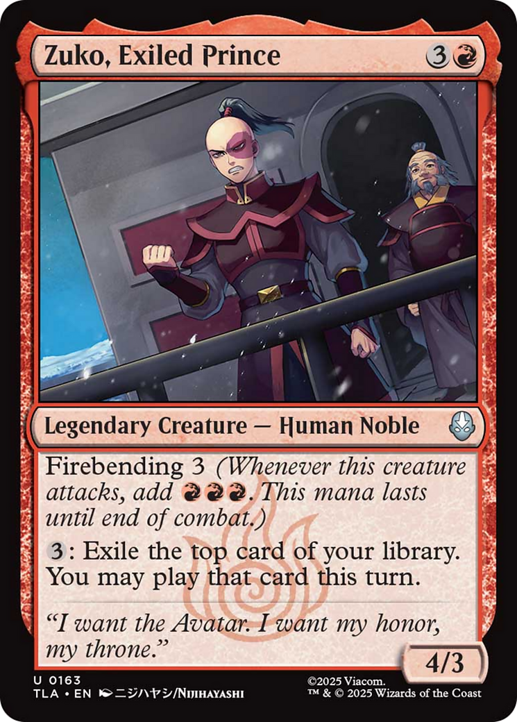 Zuko, Exiled Prince [Avatar: The Last Airbender] | Galaxy Games LLC