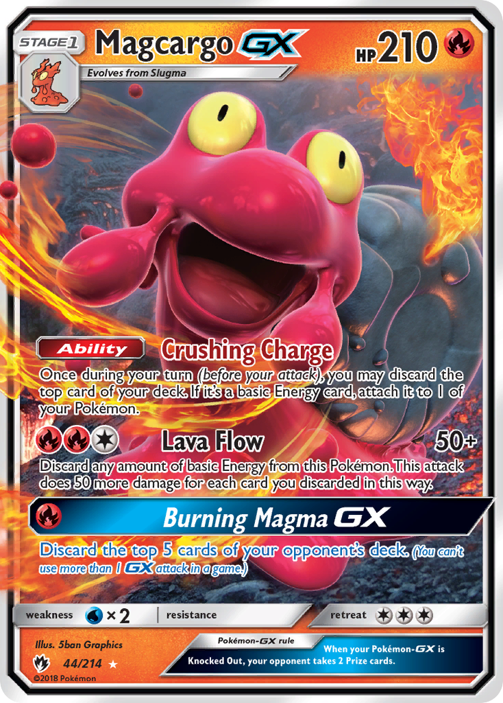 Magcargo GX (44/214) [Sun & Moon: Lost Thunder] | Galaxy Games LLC