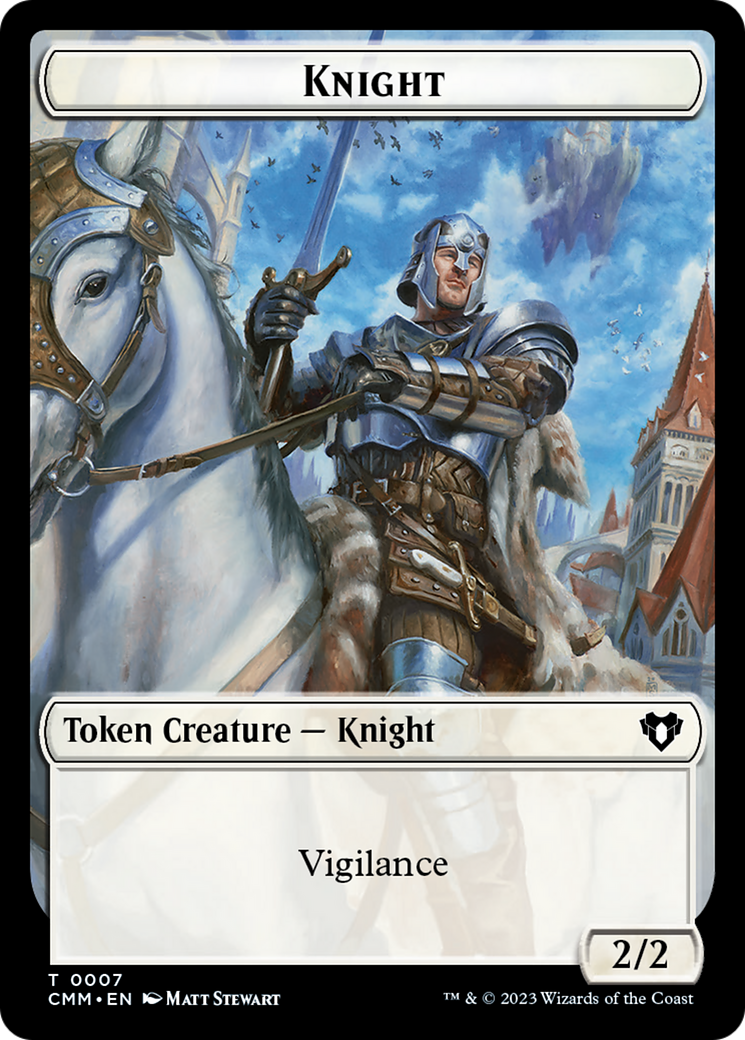 Eldrazi // Knight Double-Sided Token [Commander Masters Tokens] | Galaxy Games LLC