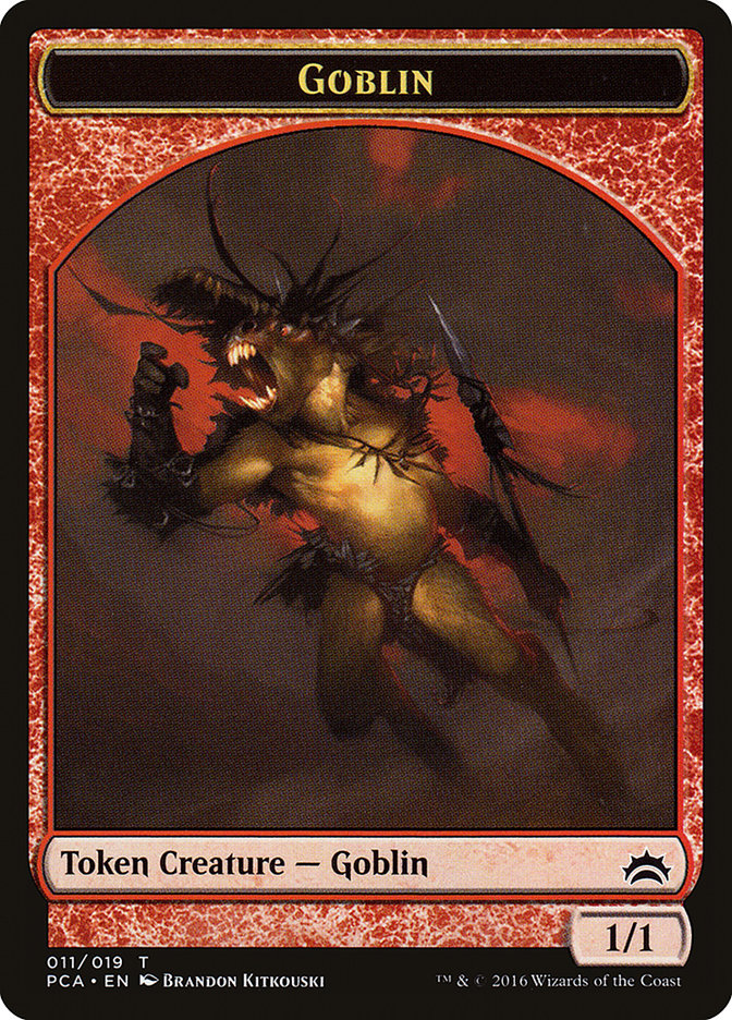 Saproling // Goblin Double-Sided Token [Planechase Anthology Tokens] | Galaxy Games LLC