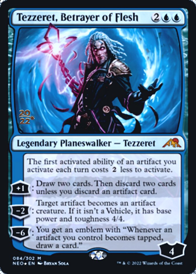 Tezzeret, Betrayer of Flesh [Kamigawa: Neon Dynasty Prerelease Promos] | Galaxy Games LLC
