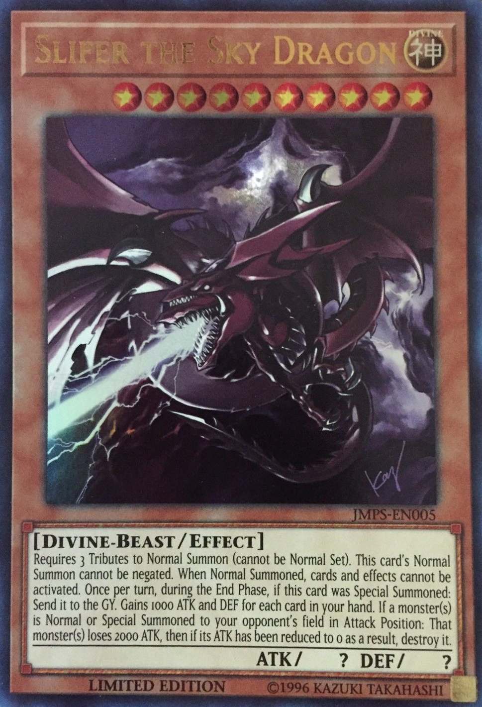 Slifer the Sky Dragon [JMPS-EN005] Ultra Rare | Galaxy Games LLC