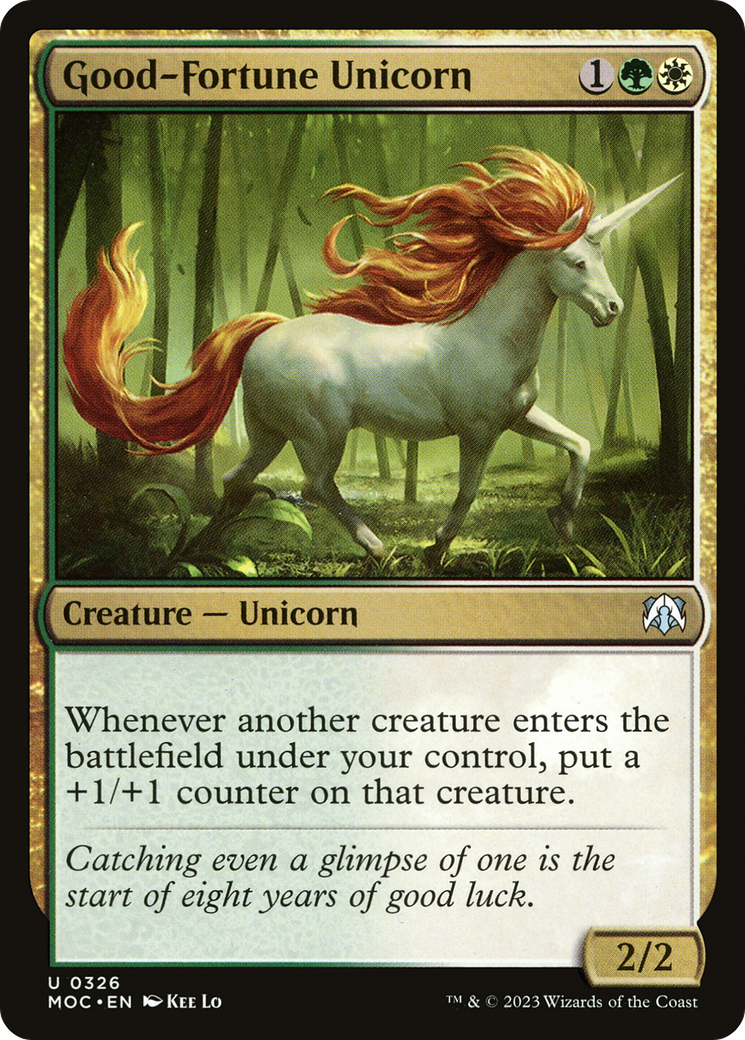 Good-Fortune Unicorn [March of the Machine Commander] | Galaxy Games LLC