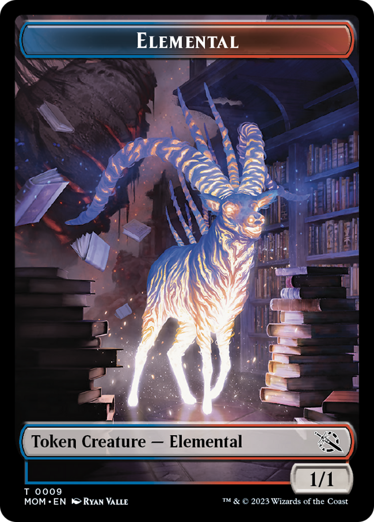 Elemental (9) // Wrenn and Realmbreaker Emblem Double-Sided Token [March of the Machine Tokens] | Galaxy Games LLC