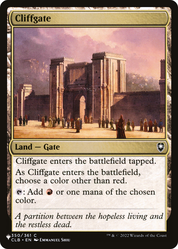 Cliffgate [The List] | Galaxy Games LLC