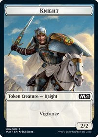 Knight // Zombie Double-Sided Token [Core Set 2021 Tokens] | Galaxy Games LLC