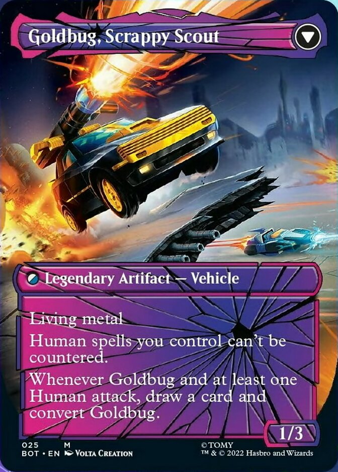 Goldbug, Humanity's Ally // Goldbug, Scrappy Scout (Shattered Glass) [Transformers] | Galaxy Games LLC