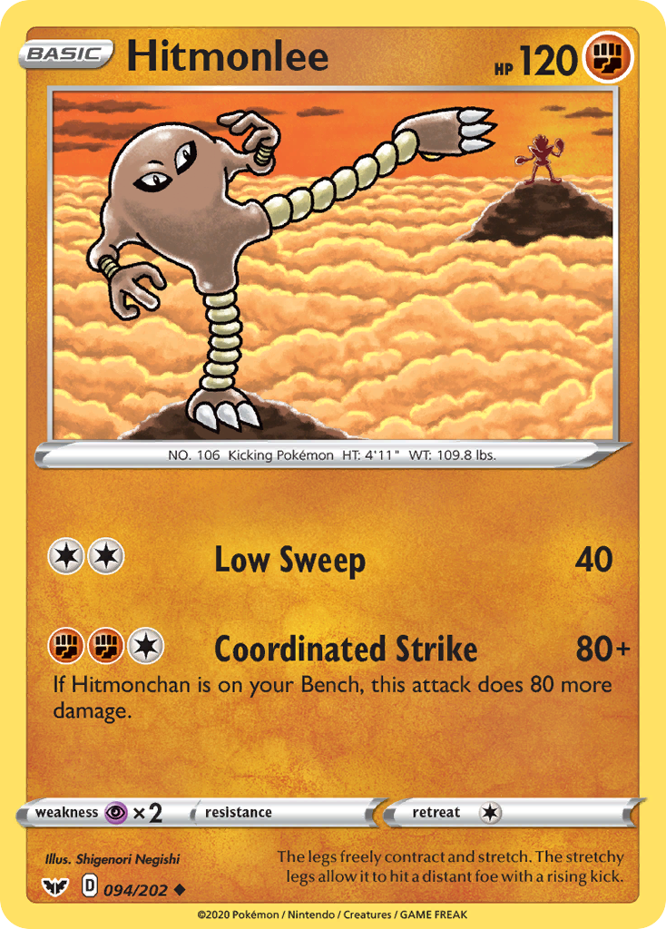 Hitmonlee (094/202) [Sword & Shield: Base Set] | Galaxy Games LLC