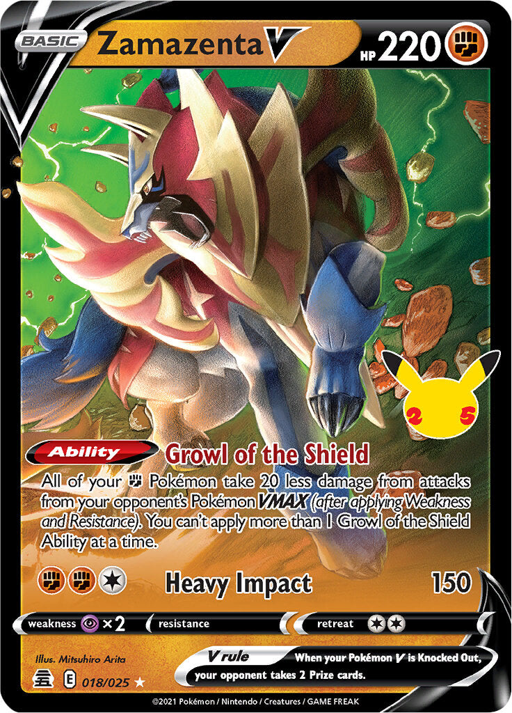 Zamazenta V (018/025) [Celebrations: 25th Anniversary] | Galaxy Games LLC