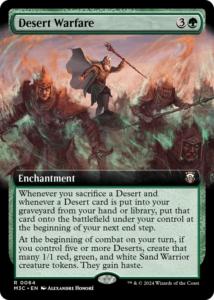 Desert Warfare (Extended Art) (Ripple Foil) [Modern Horizons 3 Commander] | Galaxy Games LLC