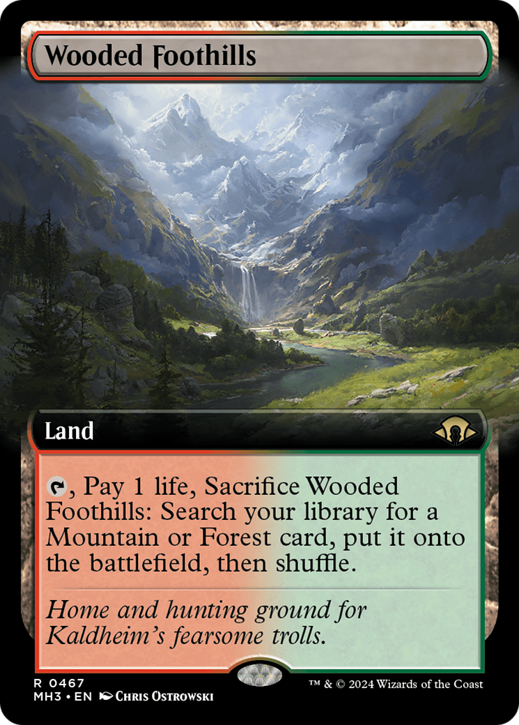 Wooded Foothills (Extended Art) [Modern Horizons 3] | Galaxy Games LLC