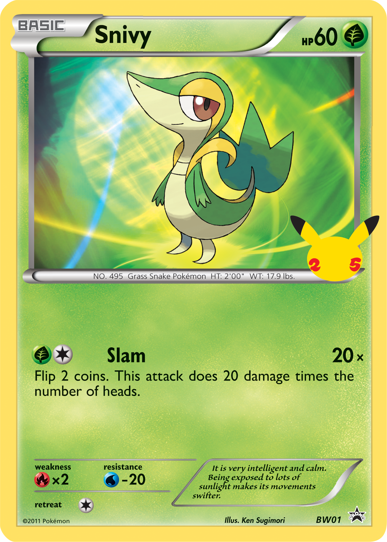 Snivy (BW01) (Jumbo Card) [First Partner Pack] | Galaxy Games LLC