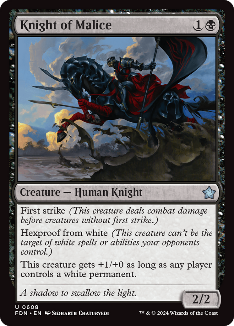 Knight of Malice [Foundations] | Galaxy Games LLC