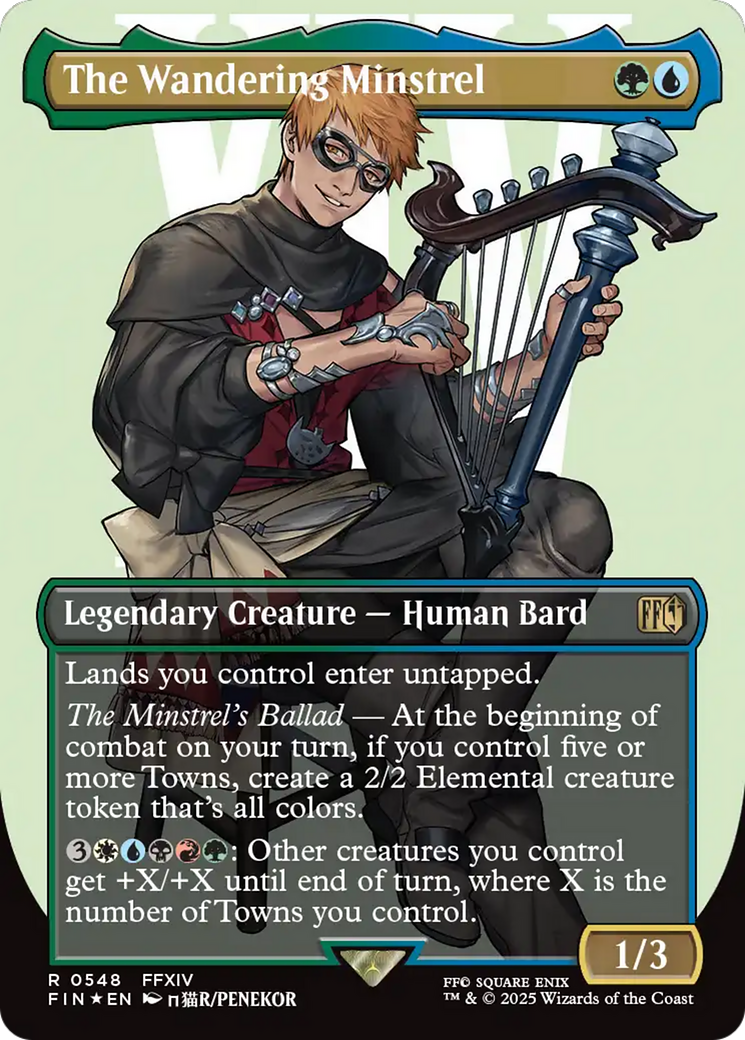 The Wandering Minstrel (Borderless) (Surge Foil) [FINAL FANTASY] | Galaxy Games LLC