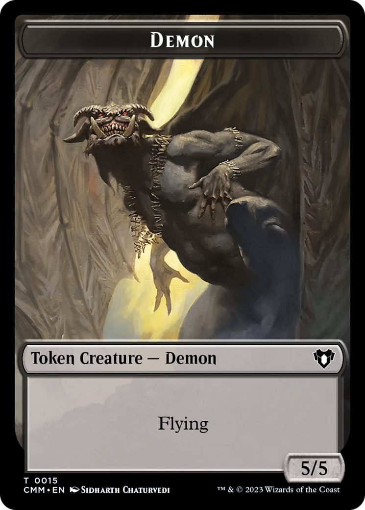 Eldrazi Spawn // Demon Double-Sided Token [Commander Masters Tokens] | Galaxy Games LLC