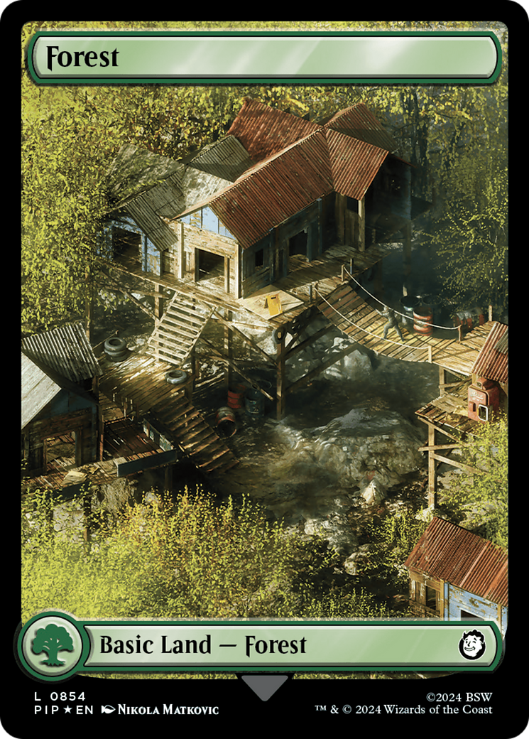 Forest (0854) (Surge Foil) [Fallout] | Galaxy Games LLC